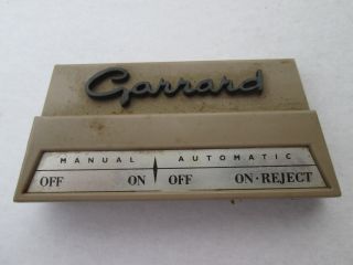 Vintage Logo & Auto Select Garrard Type A Turntable Record Player Changer Stereo