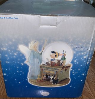 Disney Pinocchio And The Blue Fairy Musical Snowglobe - Plays Toyland