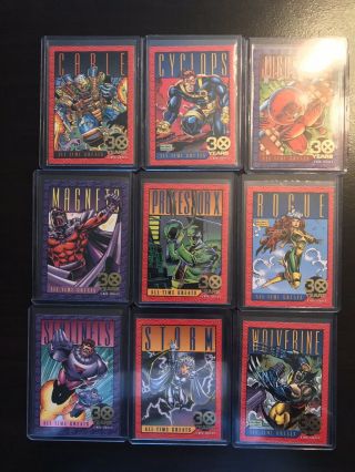 X - Men Series 2 Cards - Gold Foil Insert Set G1 - G9 - 1993