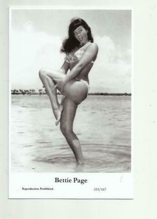 N483) Bettie Page Swiftsure (333/167) Photo Postcard Film Star Pin Up