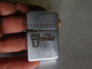 1951 - 1952 Coca - Cola Zippo Steel Named To Gene Sweeney 2517191