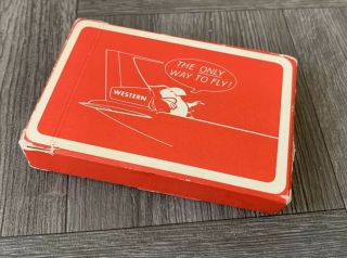 Western Airlines Playing Cards With Wally Bird,  Complete Good Vintage