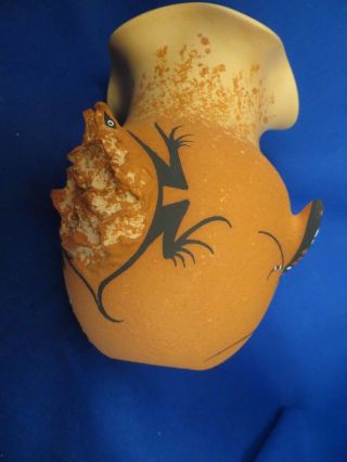 RARE Hand Formed Zuni Lizard and Toad Pottery Bowl Deldrick & Lorenda Cellicion 6