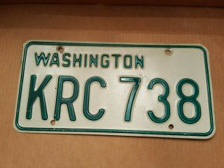 Washington License Plate - Krc 738 - Very - Wa