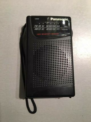 Real Vintage Am - M Panasonic Rf - 521 Black Transistor Radio