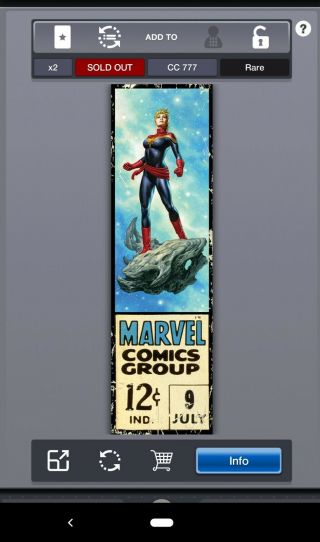 Topps Marvel Collect - Corner Boxes - Captain Marvel 