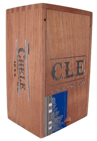 Cle Dovetail Empty Wood Cigar Box Sliding Top 4 X 6 3/4 X 3 1/4”