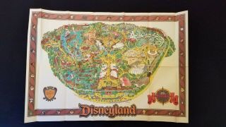 1987 Disneyland Park Map 30 " Tall X 44 " Wide -