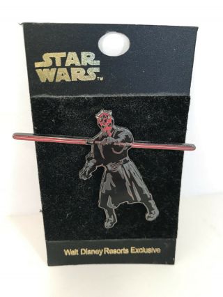 Star Wars Darth Maul Walt Disney Resorts Exclusive Lapel Pin On Card Rare