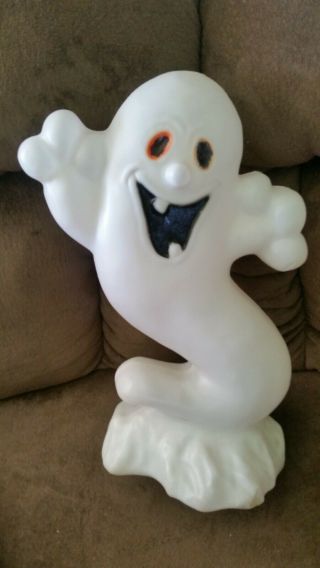 Small Vintage Ghost Blowmold Boo Yard Decor Lighted Blow Mold