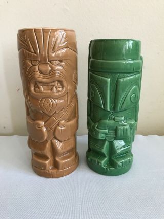 Thinkgeek Geeki Tikis Star Wars Ceramic Drinking Mugs 18 & 15 Oz