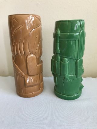 ThinkGeek Geeki Tikis Star Wars Ceramic Drinking Mugs 18 & 15 Oz 6