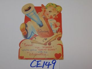 Vintage Die - Cut Valentines Card 1930 