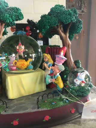Disney Alice in Wonderland Tea Party Snow Globe 