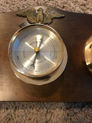 Vintage Springfield Instruments Weather Station Thermometer Barometer Humidity 3