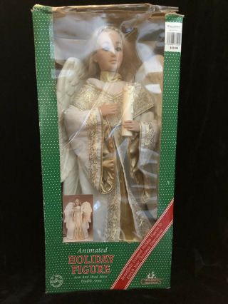 Vintage 24 " Holiday Creations Angel Noel Animated Christmas Motion Lighted