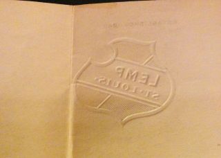 RARE Antique 1912 Wm J Lemp Brewing Co (Falstaff) LetterHead Signed By FOUNDER 5