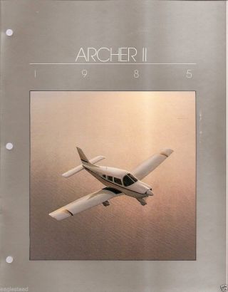 Brochure - Piper - Archer Ii - 1985 (b380)