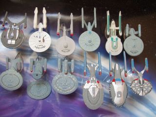 Star Trek Micro Machines Scale: Uss Enterprise Ncc - 1701 Nx - 01,  Tos,  A,  B,  C,  D,  E