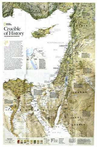 ⫸ 2008 - 12 Crucible Of History,  Eastern Mediterranean,  Jerusalem - Geographic Map
