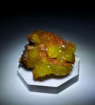 STUNNING - Fluorescent Green/Yellow Adamite crystals,  Ojuela mine Mexico 6
