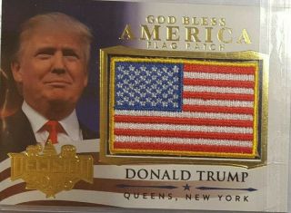 Decision 2016 Donald Trump GOD BLESS AMERICA Flag Patch GOLD FOIL 3
