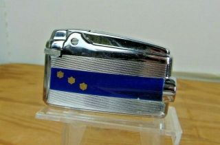 Vintage Varaflame By Ronson Cigarette Lighter - Blue Shield Motif