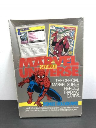 1991 Marvel Universe Series 2 Factory Box Set - Impel - Spiderman Box Cover