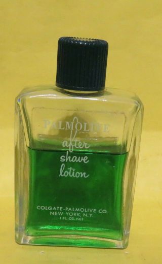 Vintage Palmolive After Shave Lotion.  1oz Glass Bottle Sample Size Travel Kit