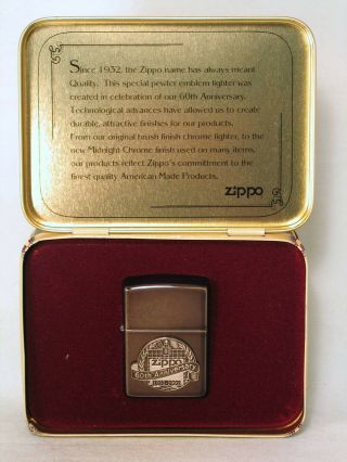 1932 - 1992 60th Anniversary Midnight Chrome Zippo lighter - 2