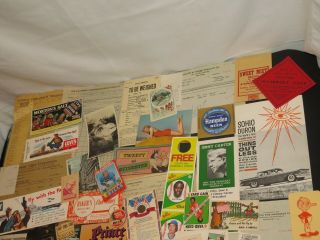 Vintage Paper Ephemera Advertising Ink Blotters Photos Postcards &more (Q863 2