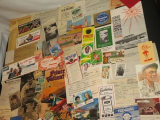 Vintage Paper Ephemera Advertising Ink Blotters Photos Postcards &more (Q863 3