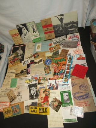 Vintage Paper Ephemera Advertising Postcards Invoices Trade Cards &more (q726