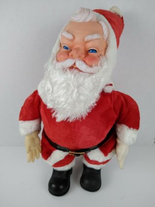 Vintage Stuffed Santa Doll,  Rubber Face And Hands,  Made By My Toy