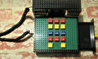 Vintage Tyco Lego Push Button Telephone W /drawer