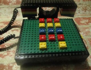 Vintage TYCO LEGO Push Button Telephone W /Drawer 3