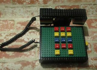 Vintage TYCO LEGO Push Button Telephone W /Drawer 4