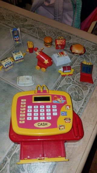 Mcdonalds Register/ Vintage Happy Meal Toys,  Red,  Yellow,  And White Items