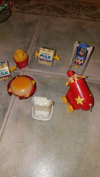 Mcdonalds register/ vintage happy meal toys,  red,  yellow,  and white items 5