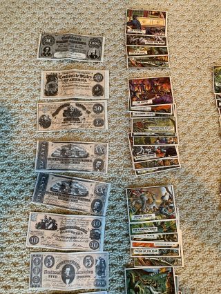 Civil War News Cards With Confederate Money Trading Cards