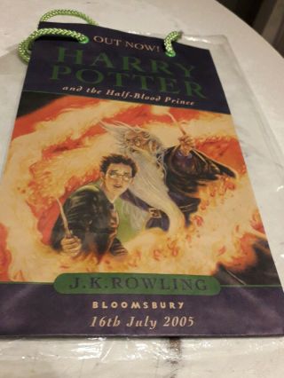 Harry Potter Half Blood Prince Bloomsbury Release Date 2005 Promotional Gift Bag