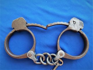 Antique Towers Detective Western Cowboy Sheriff Marshal Handcuffs Spurs W Key