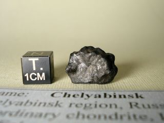 Meteorite Chelyabinsk,  Chondrite Ll5,  Complete Stone 2,  8 G,  Recent Fall,  Russia