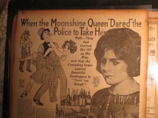 Moonshine Liquor Whiskey Newspaper 1922 Washington Moonshine Queen Prohibition