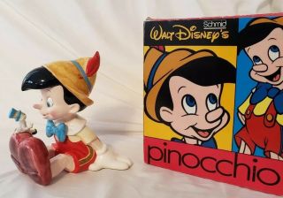 Schmid Walt Disney’s Pinocchio & Jiminy Cricket Music Box Rare