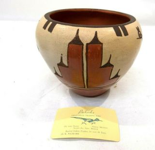 Vintage Native American Pottery Vase,  Signed Manuelita Shije - Mexico