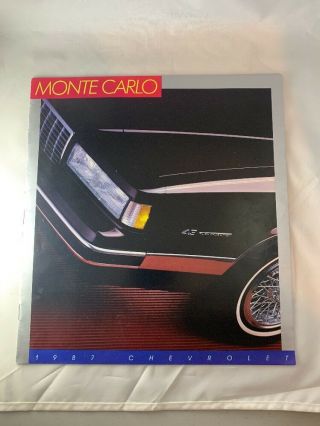 1987 Chevrolet Monte Carlo Sales Brochure