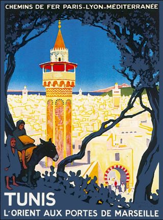 Tunis Tunisia Tunisie Africa African Vintage Travel Advertisement Poster Print