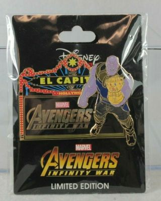 Disney Le 500 Pin Marquee El Capitan Theatre Marvel Avengers Infinity War Thanos