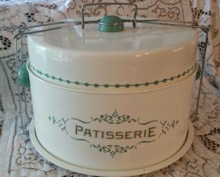 Vintage Cake / Pie Carrier Retro Kitchen Patisserie.
